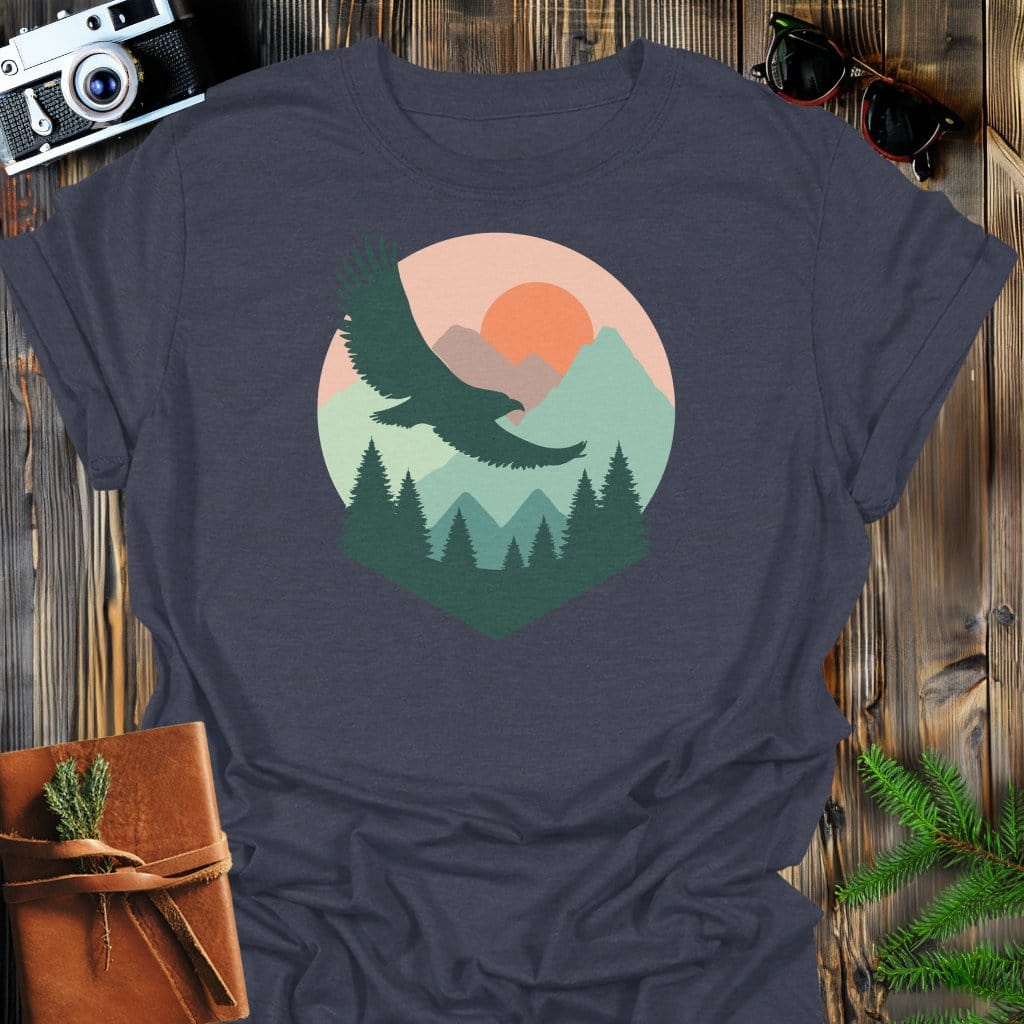Summit Soar T-Shirt In Dark Heather / S Lightweight adventure tee for outdoor lovers Perfect for hiking camping or road trips Made from soft breathable cotton for all-day comfort Ideal for nature lovers and adventurers FAYO Threads outdoor apparel remember Fun Awaits You Outside