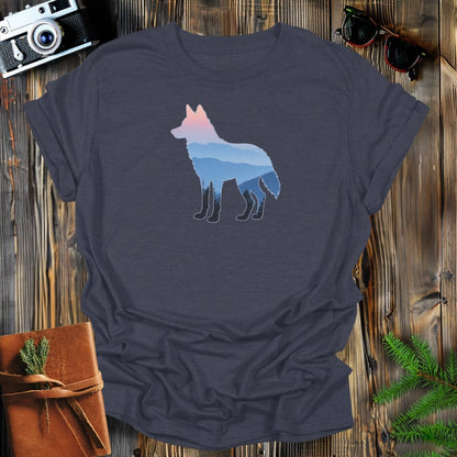 MyDesigns Physical Item S / Dark Heather Sunrise Wolf T-Shirt