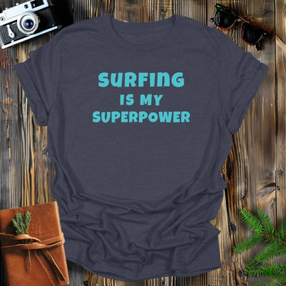 MyDesigns Physical Item S / Dark Heather Surfing Superpower T-Shirt