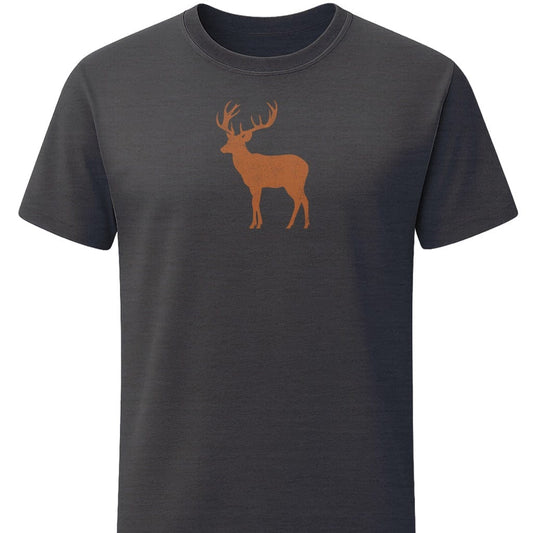 Vintage Buck T-Shirt In S / Dark Heather Lightweight adventure tee for outdoor lovers Perfect for hiking camping or road trips Made from soft breathable cotton for all-day comfort Ideal for nature lovers and adventurers FAYO Threads outdoor apparel remember Fun Awaits You Outside