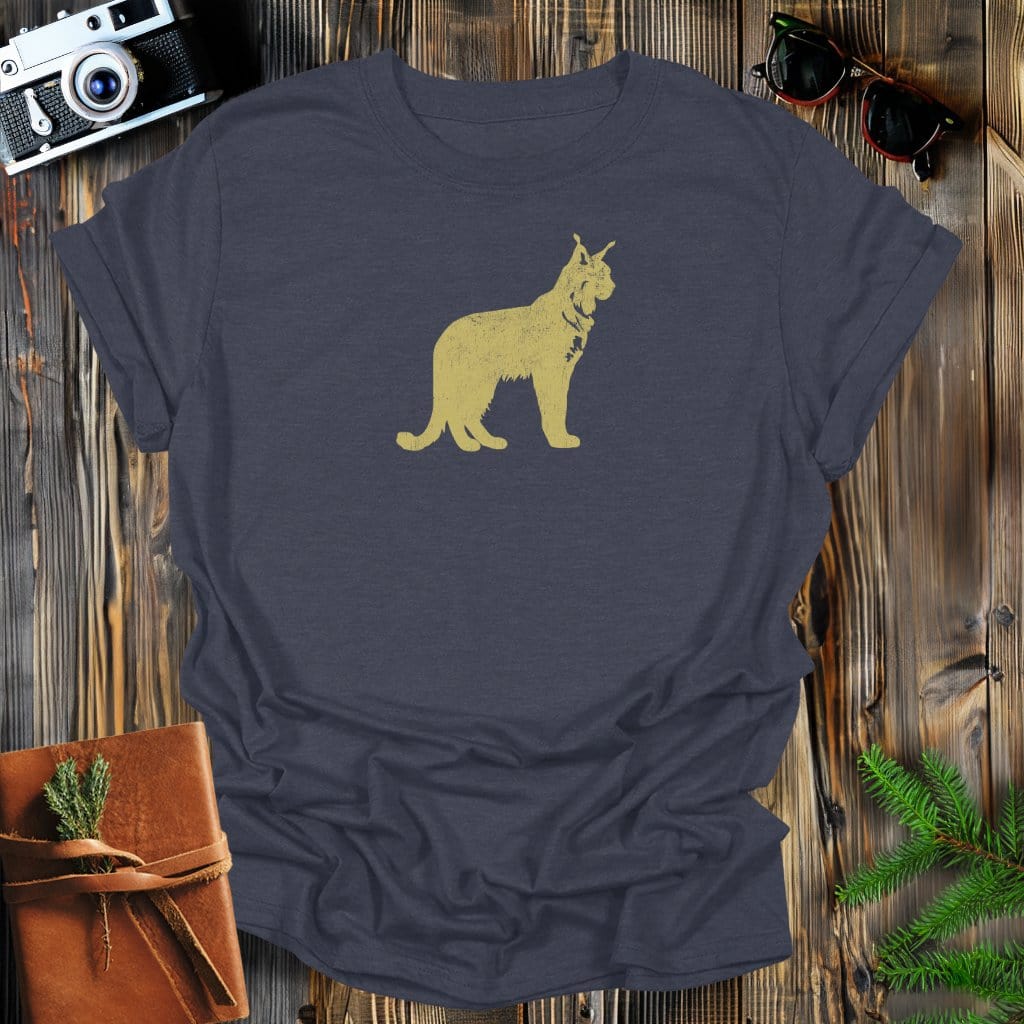 MyDesigns Physical Item S / Dark Heather Vintage Lynx T-Shirt