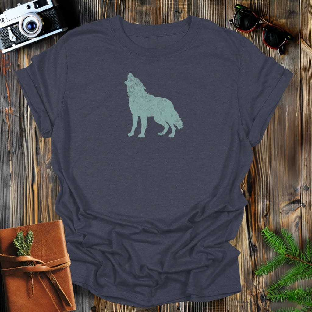 MyDesigns Physical Item S / Dark Heather Vintage Wolf T-Shirt