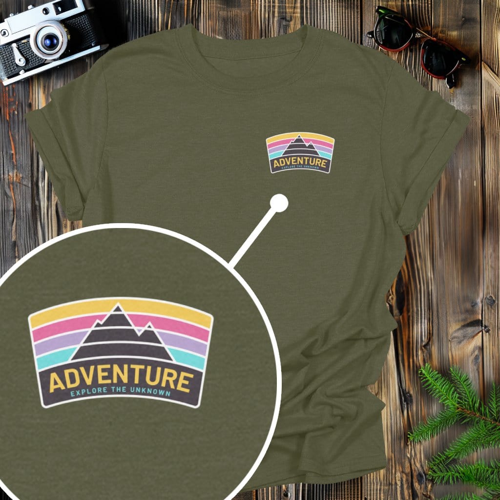 MyDesigns Physical Item S / Military Green Adventure 90s Badge T-Shirt