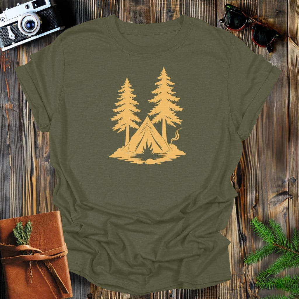 MyDesigns Physical Item S / Military Green Camping Necessities T-Shirt