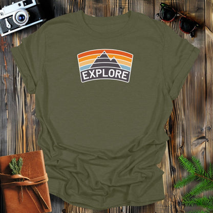 MyDesigns Physical Item S / Military Green Explore Badge T-Shirt