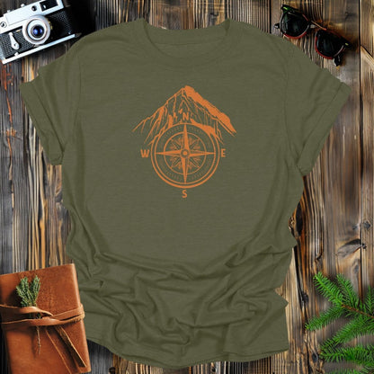 MyDesigns Physical Item S / Military Green North To The Mountains Long Sleeve T-Shirt