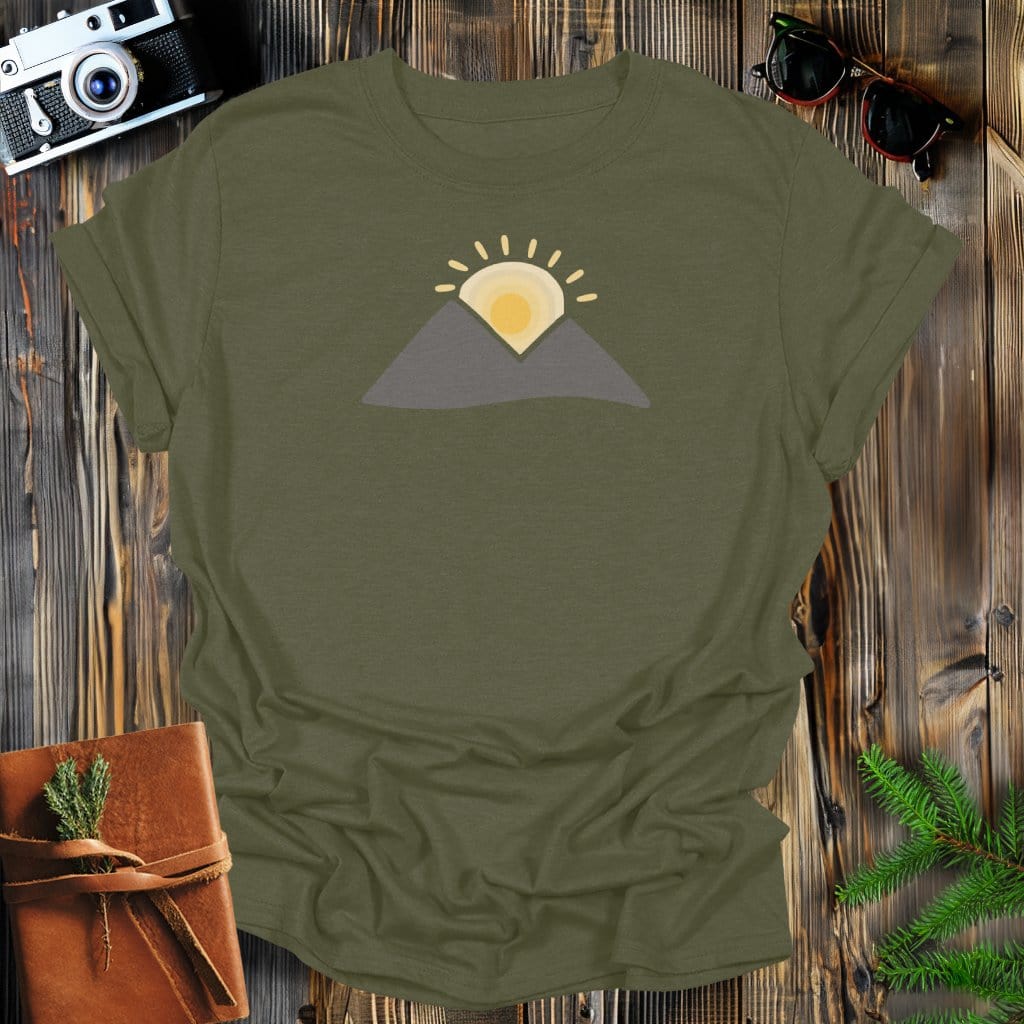 MyDesigns Physical Item S / Military Green Simple Sunrise T-Shirt