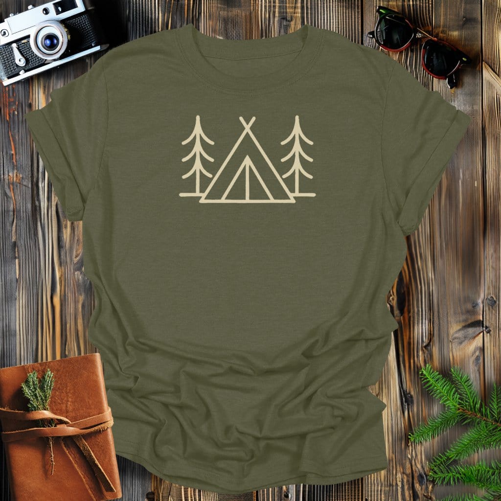 MyDesigns Physical Item S / Military Green Simply Tenting T-Shirt