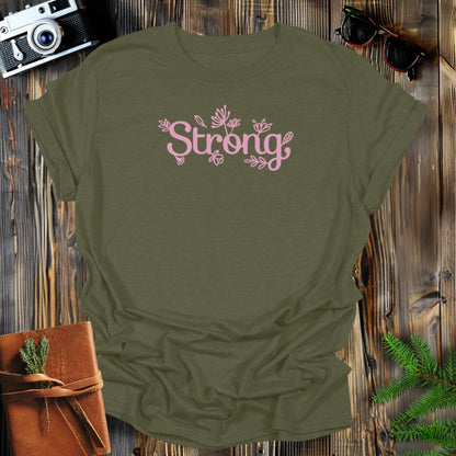 MyDesigns Physical Item S / Military Green Strong Floral T-Shirt