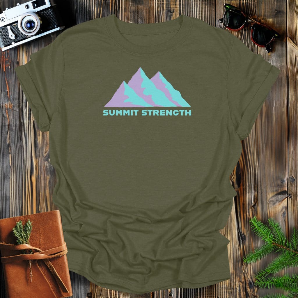 MyDesigns Physical Item S / Military Green Summit Strength T-Shirt