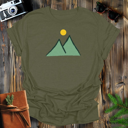 MyDesigns Physical Item S / Military Green Twin Peaks Sunrise T-Shirt