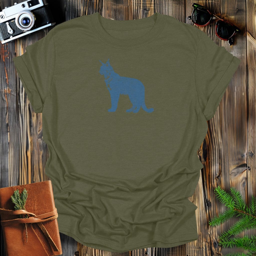 MyDesigns Physical Item S / Military Green Vintage Bobcat T-Shirt