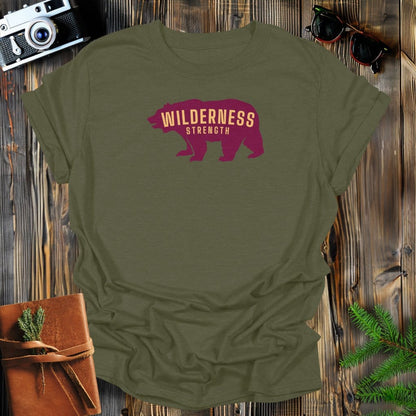 MyDesigns Physical Item S / Military Green Wilderness Strength T-Shirt