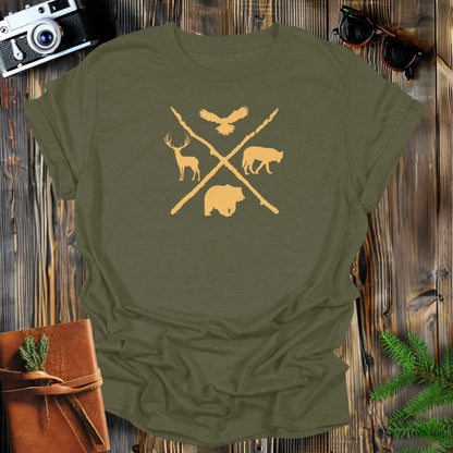 MyDesigns Physical Item S / Military Green Wildlife Love Long Sleeve T-Shirt