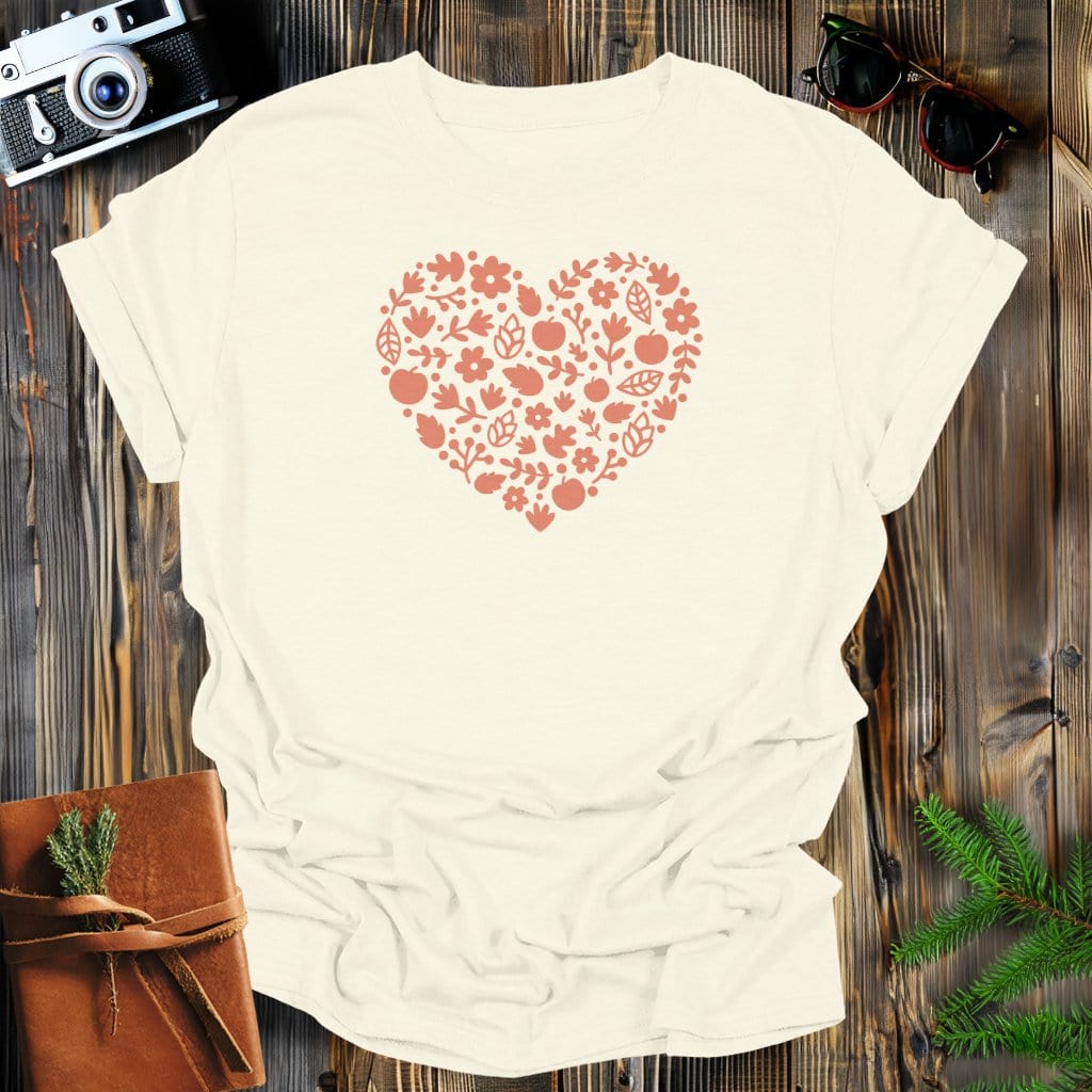 MyDesigns Physical Item S / Natural Autumn Heart T-Shirt