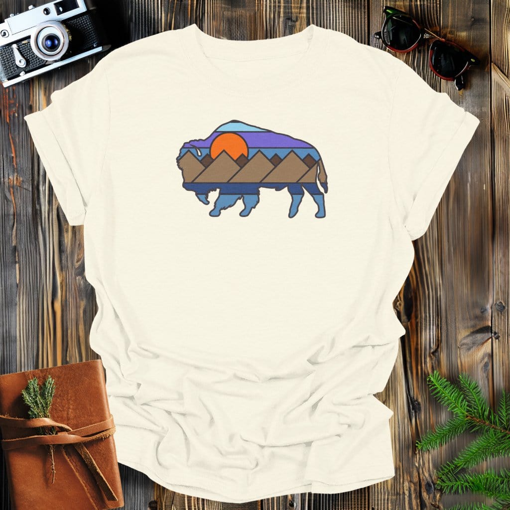 MyDesigns Physical Item S / Natural Buffalo Sunset T-Shirt