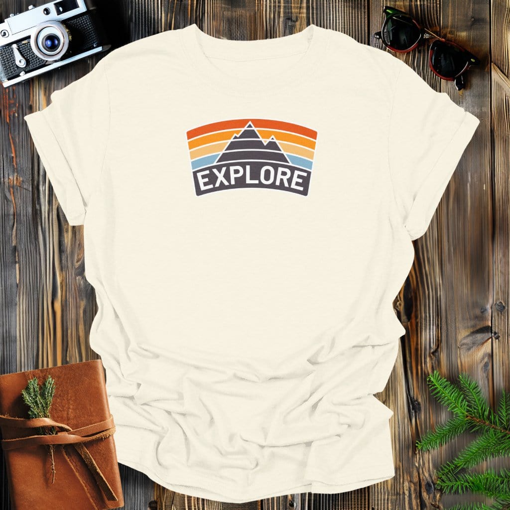 MyDesigns Physical Item S / Natural Explore Badge T-Shirt