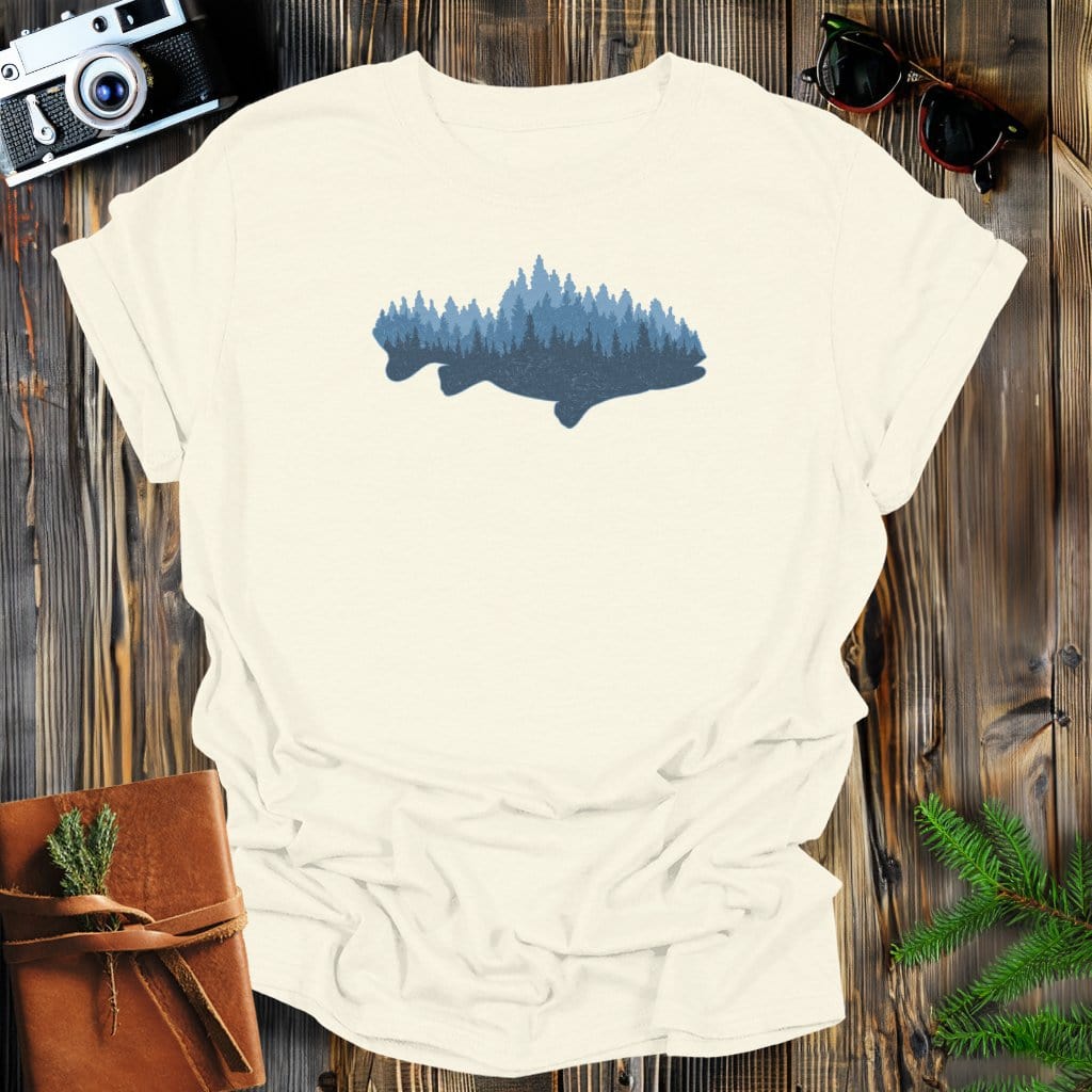 MyDesigns Physical Item S / Natural Fish Forest Long Sleeve T-Shirt