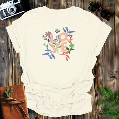 MyDesigns Physical Item S / Natural Floral Love Long Sleeve T-Shirt