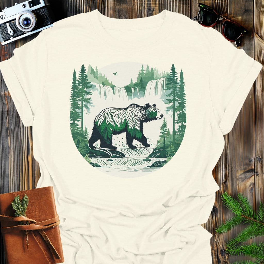 Forest Guardian T-Shirt In Natural / S Lightweight adventure tee for outdoor lovers Perfect for hiking camping or road trips Made from soft breathable cotton for all-day comfort Ideal for nature lovers and adventurers FAYO Threads outdoor apparel remember Fun Awaits You Outside