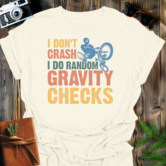 Gravity Check T-Shirt In Natural / S Lightweight adventure tee for outdoor lovers Perfect for hiking camping or road trips Made from soft breathable cotton for all-day comfort Ideal for nature lovers and adventurers FAYO Threads outdoor apparel remember Fun Awaits You Outside