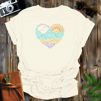 MyDesigns Physical Item S / Natural Heart Adventure Awaits T-Shirt