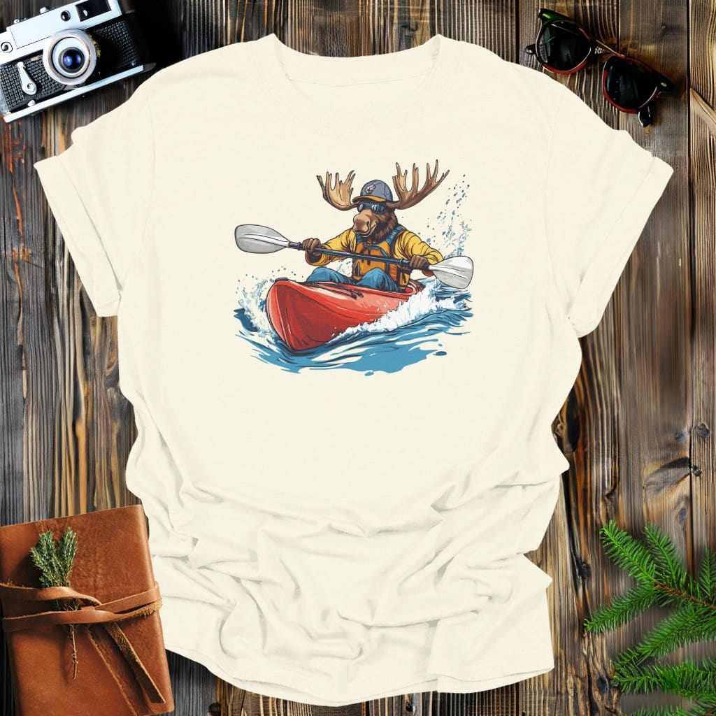 MyDesigns Physical Item S / Natural Moose Kayak Expedition Long Sleeve T-Shirt