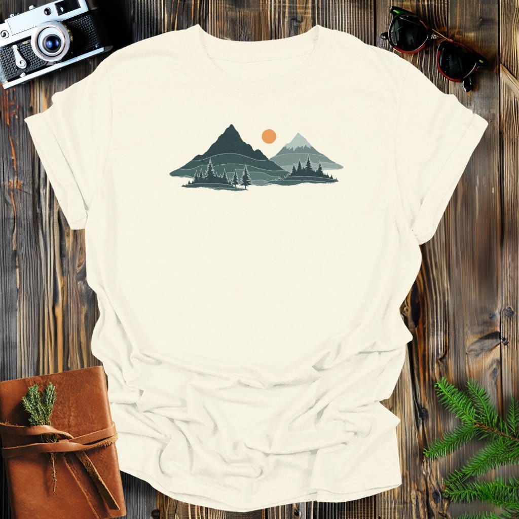 MyDesigns Physical Item S / Natural Mountain Sunset T-Shirt