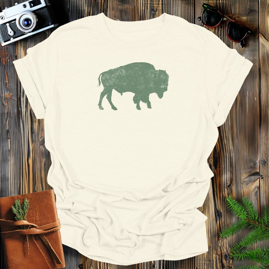 MyDesigns Physical Item S / Natural Vintage Buffalo T-Shirt