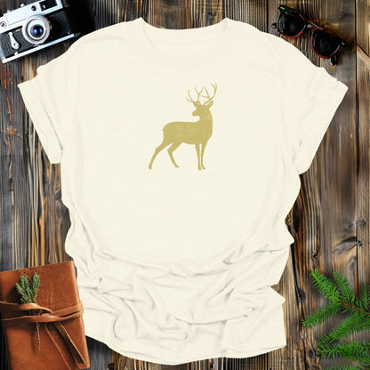 MyDesigns Physical Item S / Natural Vintage Golden Buck T-Shirt