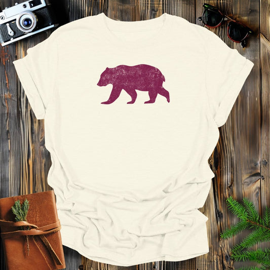 MyDesigns Physical Item S / Natural Vintage Grizzly Bear T-Shirt