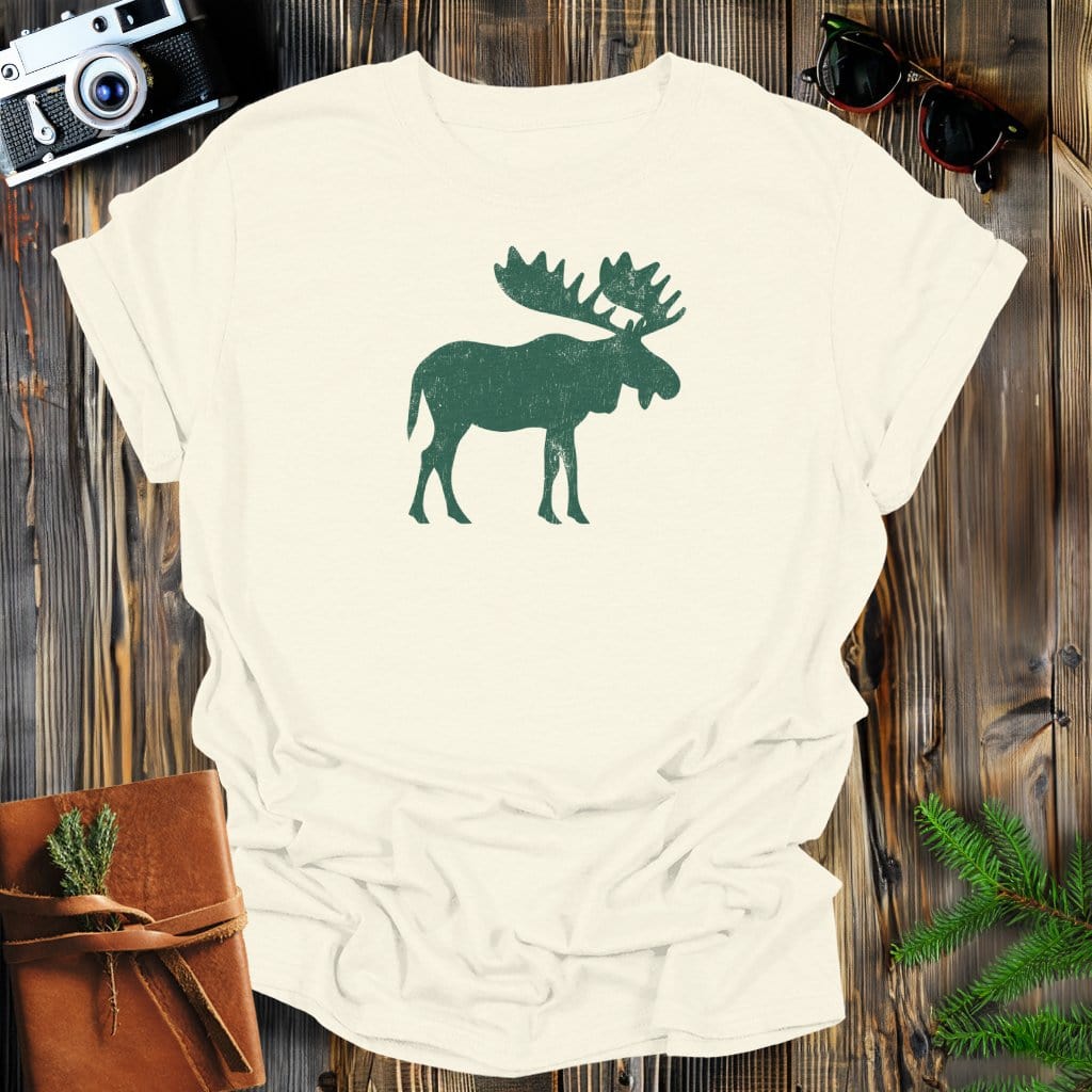 MyDesigns Physical Item S / Natural Vintage Moose T-Shirt