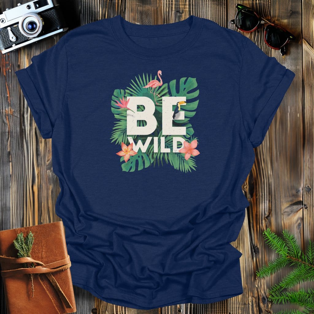 MyDesigns Physical Item S / Navy Be Wild Long Sleeve T-Shirt