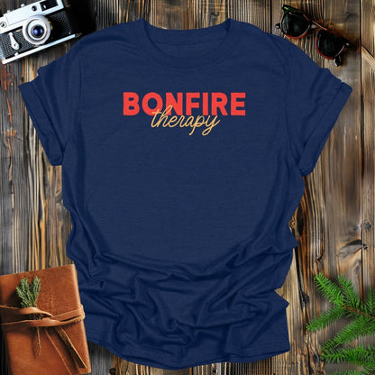 MyDesigns Physical Item S / Navy Bonfire Therapy T-Shirt