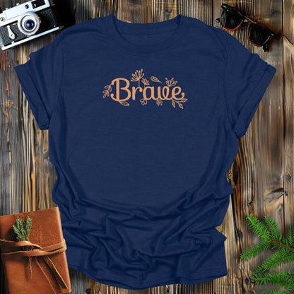 MyDesigns Physical Item S / Navy Brave Floral T-Shirt