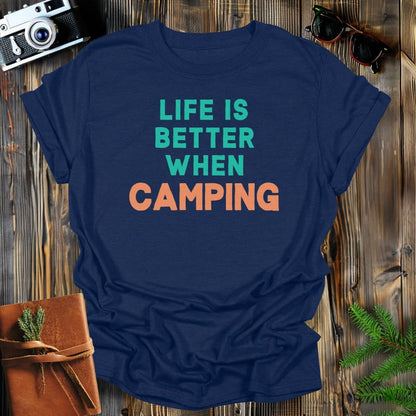 MyDesigns Physical Item S / Navy Camping Life T-Shirt