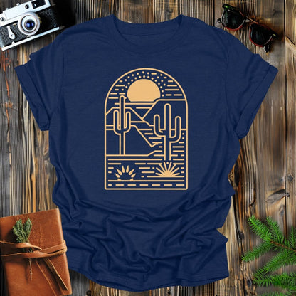 MyDesigns Physical Item S / Navy Desert Sun T-Shirt