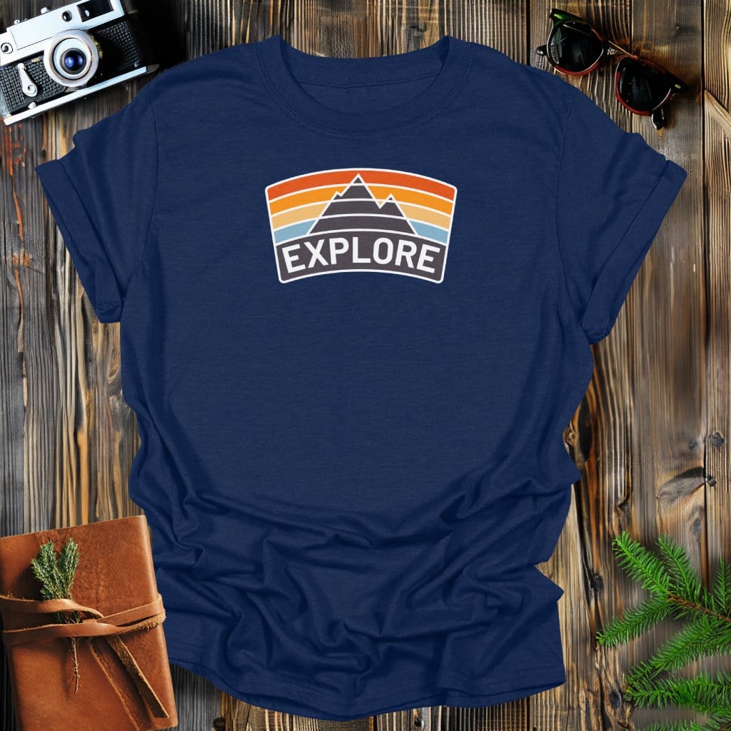 MyDesigns Physical Item S / Navy Explore Badge T-Shirt