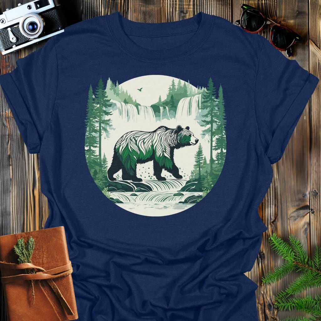 Forest Guardian T-Shirt In Navy / S Lightweight adventure tee for outdoor lovers Perfect for hiking camping or road trips Made from soft breathable cotton for all-day comfort Ideal for nature lovers and adventurers FAYO Threads outdoor apparel remember Fun Awaits You Outside