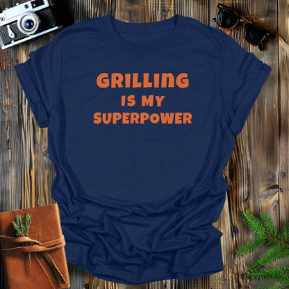 MyDesigns Physical Item S / Navy Grilling Superpower T-Shirt