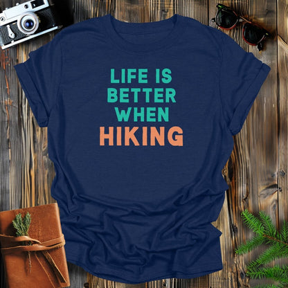 MyDesigns Physical Item S / Navy HIking Life T-Shirt