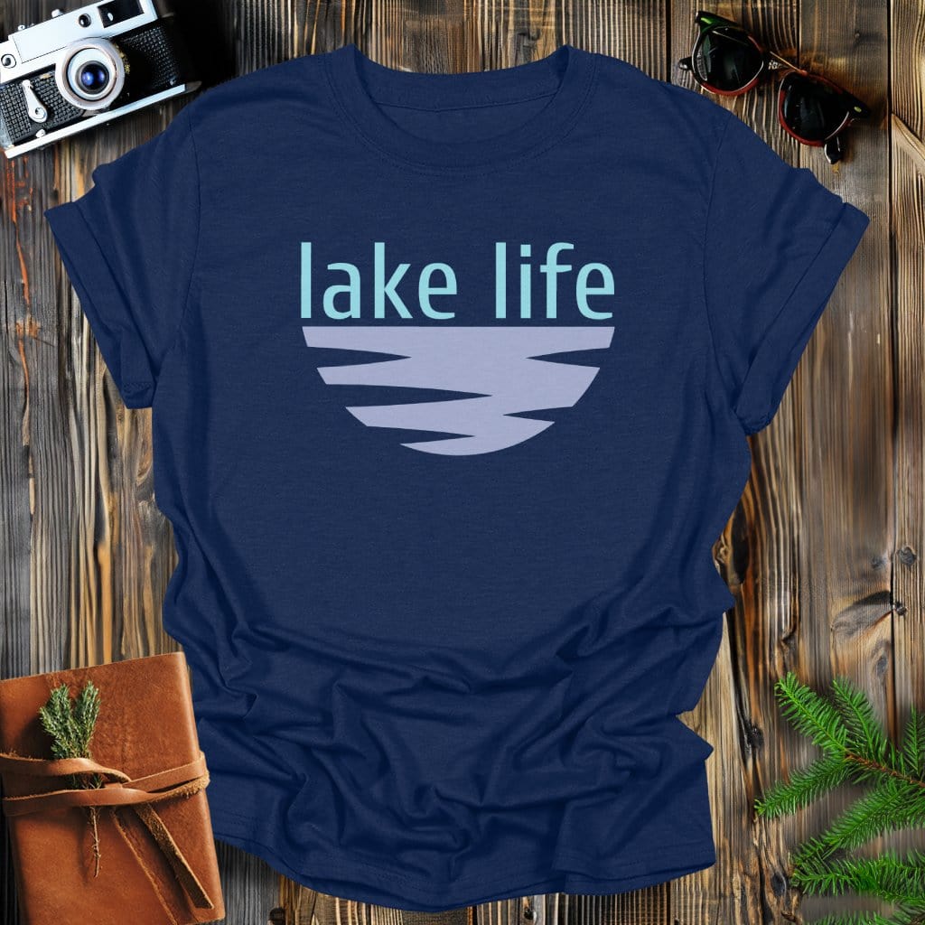 MyDesigns Physical Item S / Navy Lake Life T-Shirt