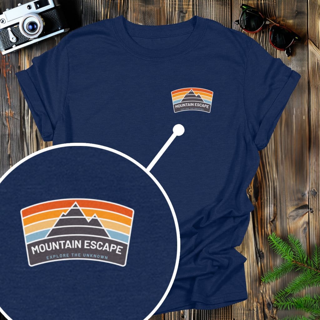 MyDesigns Physical Item S / Navy Mountain Escape Pocket T-Shirt