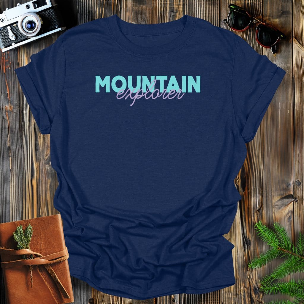 MyDesigns Physical Item S / Navy Mountain Explorer T-Shirt