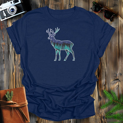 MyDesigns Physical Item S / Navy Night Sky Buck T-Shirt