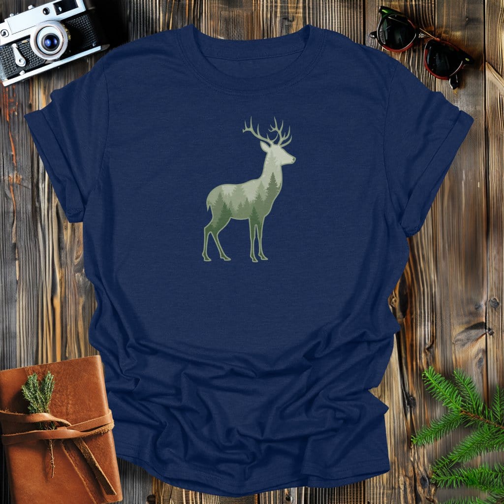 MyDesigns Physical Item S / Navy Serene Buck T-Shirt