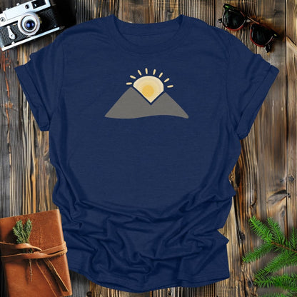 MyDesigns Physical Item S / Navy Simple Sunrise T-Shirt