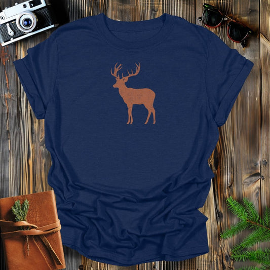 MyDesigns Physical Item S / Navy Vintage Buck T-Shirt