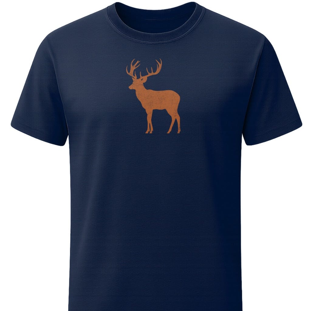 Vintage Buck T-Shirt In S / Navy Lightweight adventure tee for outdoor lovers Perfect for hiking camping or road trips Made from soft breathable cotton for all-day comfort Ideal for nature lovers and adventurers FAYO Threads outdoor apparel remember Fun Awaits You Outside