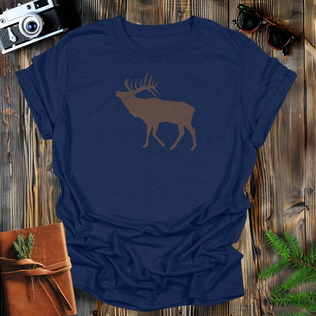 MyDesigns Physical Item S / Navy Vintage Elk T-Shirt